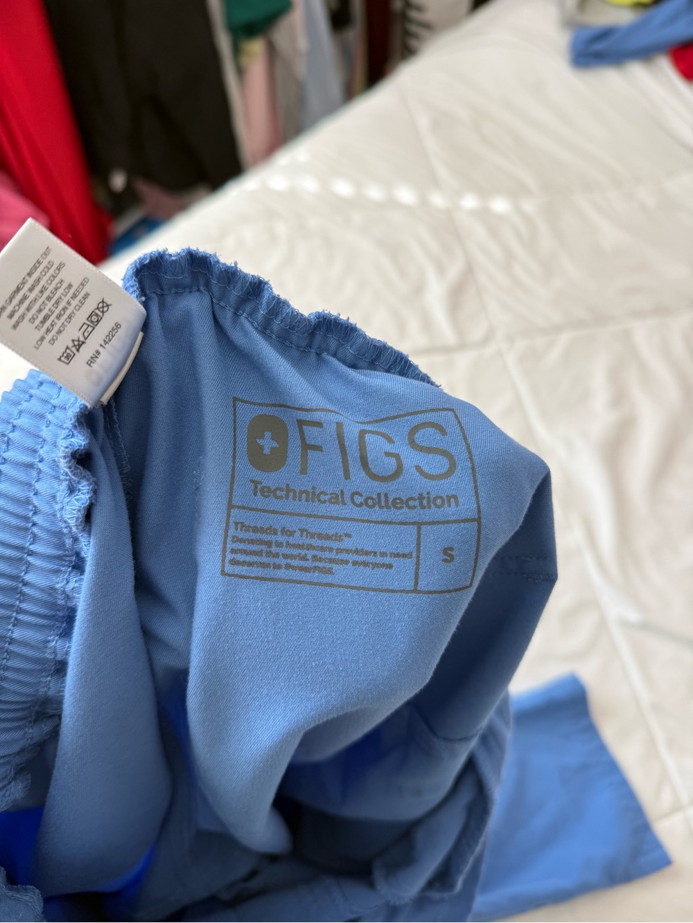 Figs Ciel Blue Drawstring Scrub Joggers - Picture 4 of 4